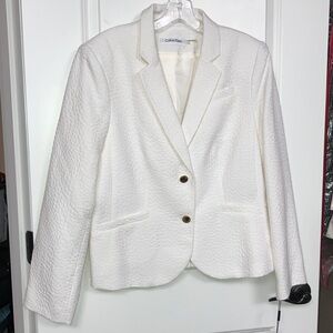NWT Calvin Klein 14 cream blazer